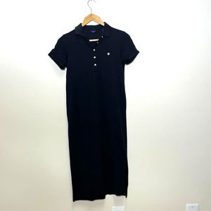 Gant Women Short Sleeve Collared Pique Polo Dress Black XS